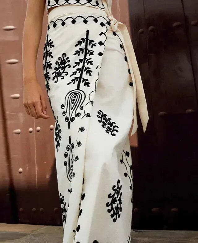 Celeste™ | Conjunto de Top y Falda con Estampado