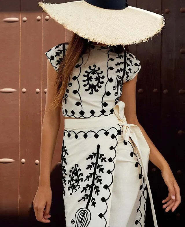 Celeste™ | Conjunto de Top y Falda con Estampado