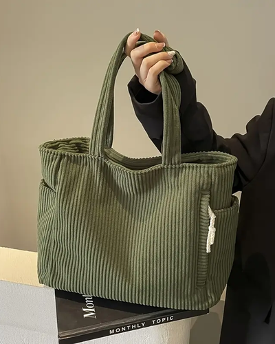 Marta™ | Bolso de mano acanalado con detalle de cordón