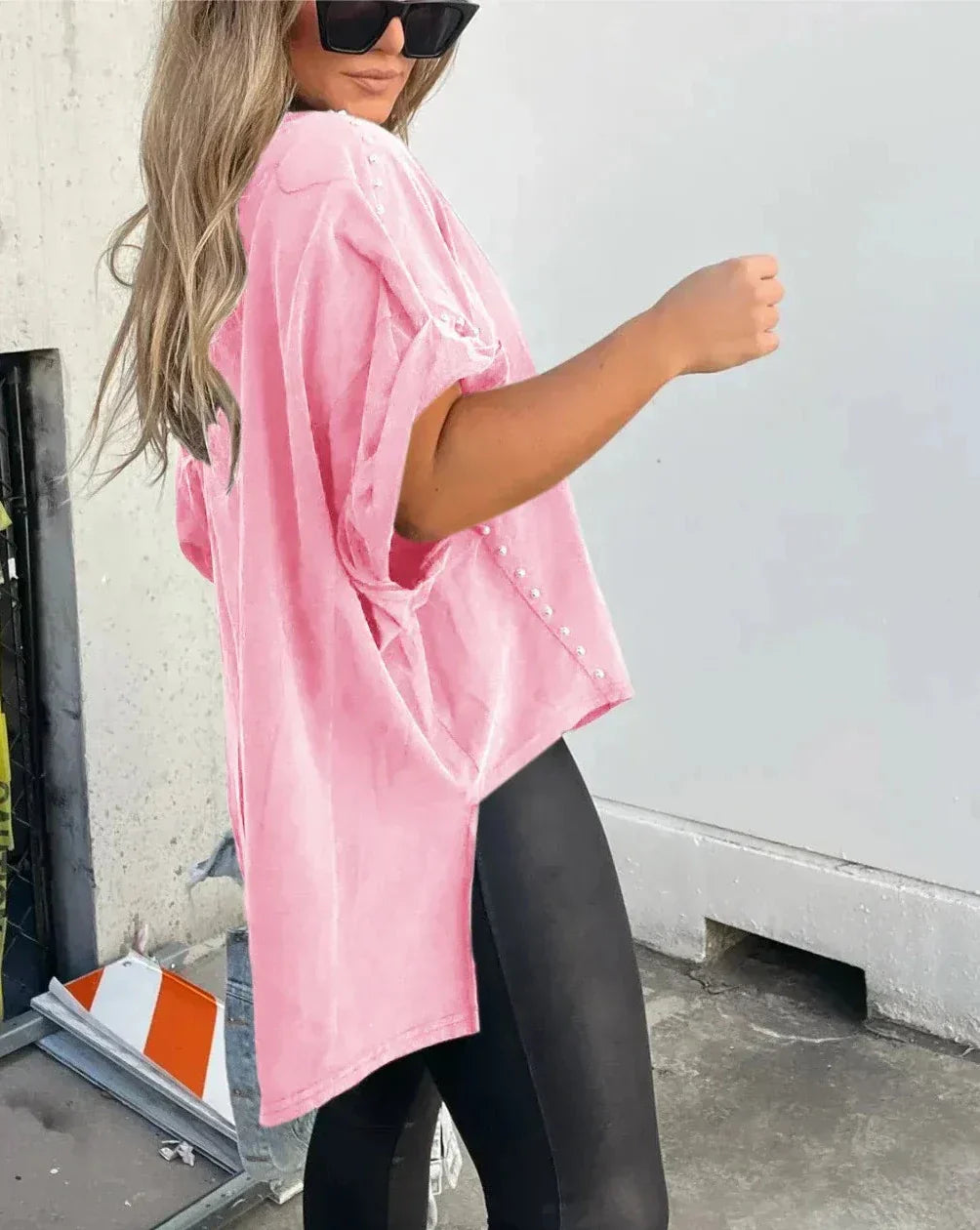 Jordana™ | Camiseta Oversize con Tachuelas