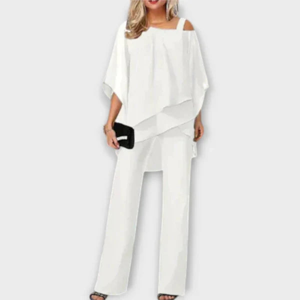 Nuria™ | Conjunto elegante de pantalón con capas de gasa