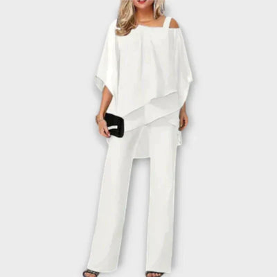 Nuria™ | Conjunto elegante de pantalón con capas de gasa