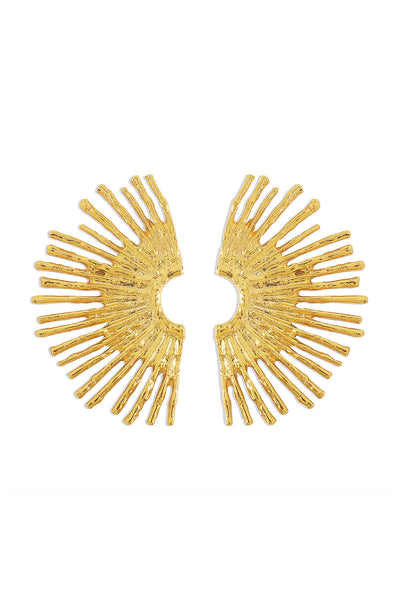 Pendientes de metal con borde ondulado