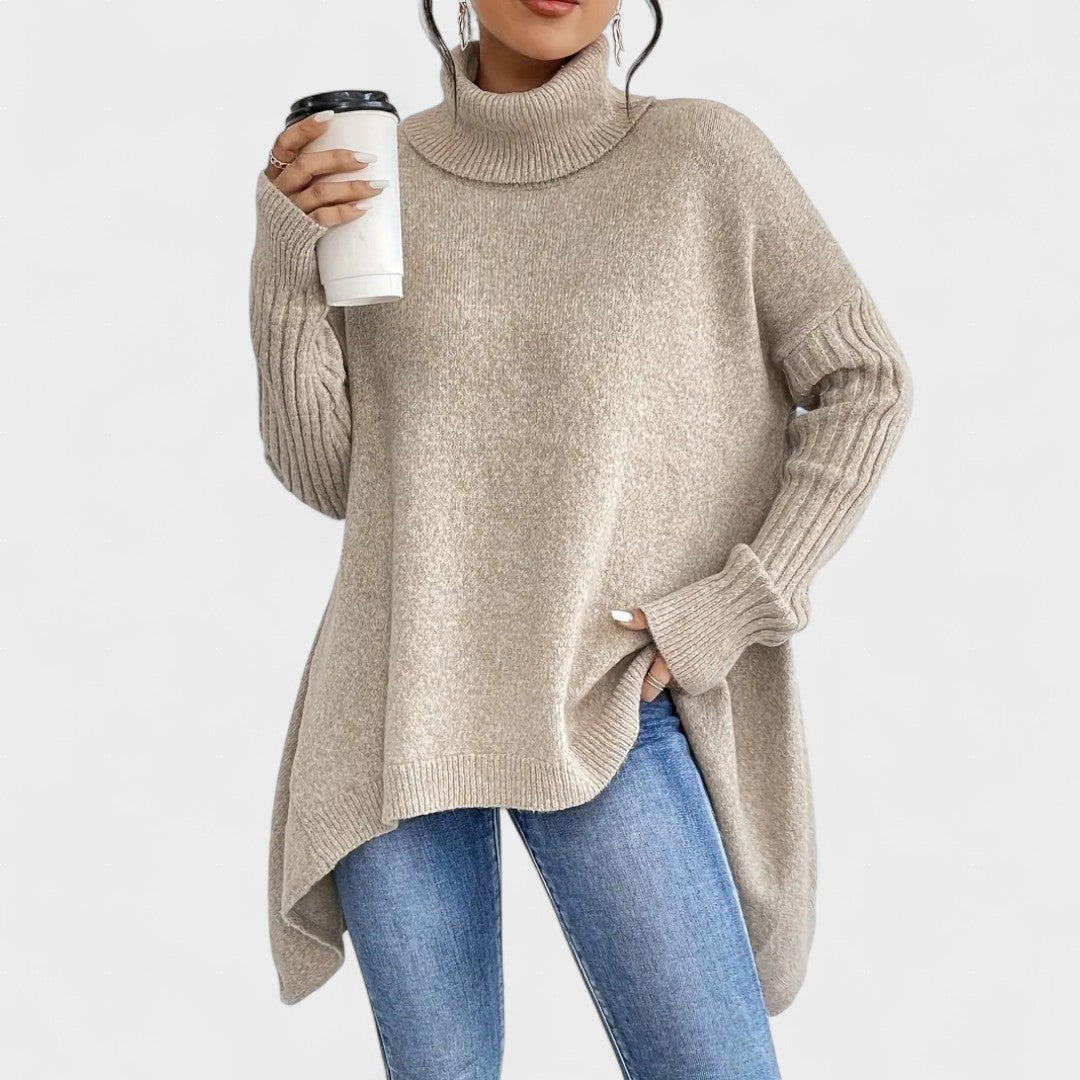 Adela™ | Jersey largo de cuello alto