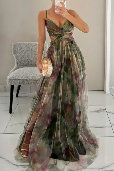 Astría™ | Elegante Vestido Maxi con Estampado Floral