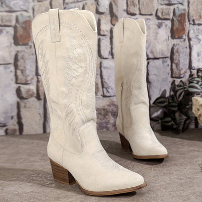 Valentina | Botas Vaqueras Con Tacón Bloque Estable Y Cómodo