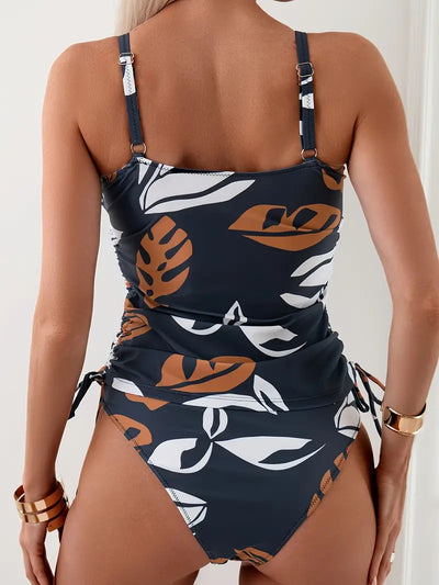 Inés™ | Tankini con Estampado de Hojas