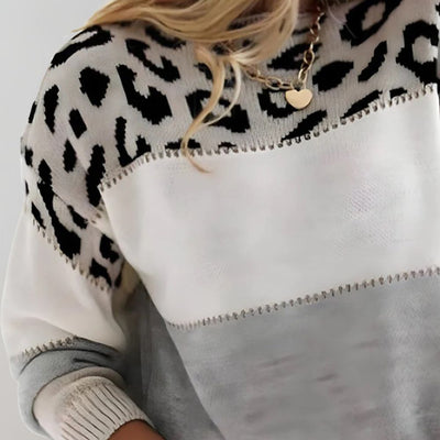 Julieta™ | Suéter casual con estampado de leopardo