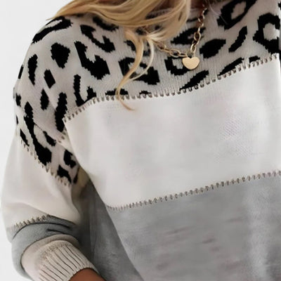 Julieta™ | Suéter casual con estampado de leopardo