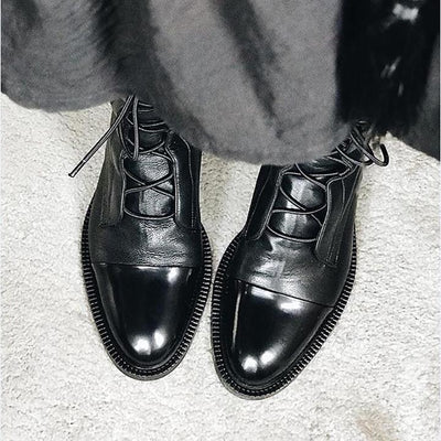 Gabriela | Botas De Cuero Sintético Negro