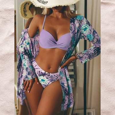 Alicia™ | Conjunto de Bikini con Camisa a Juego
