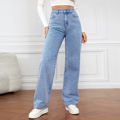 Selina™ | Jeans Straight de Cintura Alta