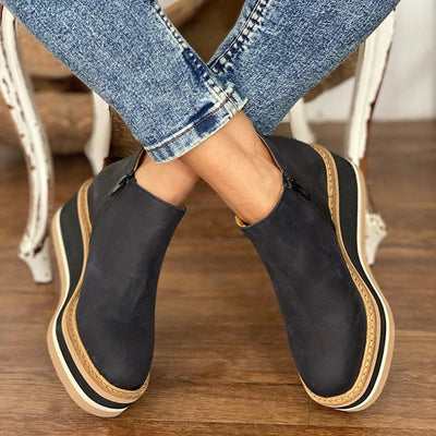 Catalina | Bota Elegante De Cuero Con Tacón Cómodo