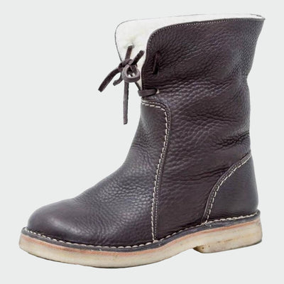 Alba | Botines De Cuero Impermeables Con Forro De Lana