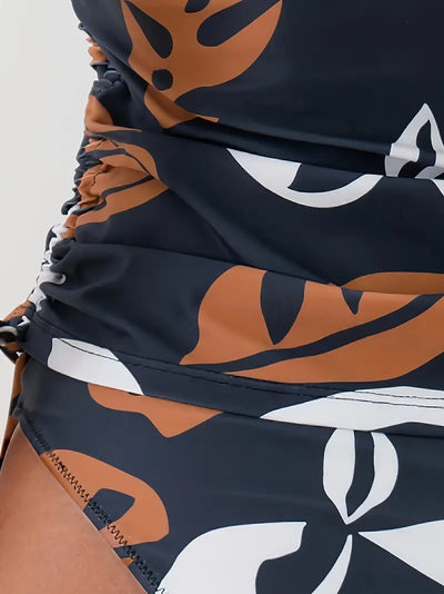 Inés™ | Tankini con Estampado de Hojas