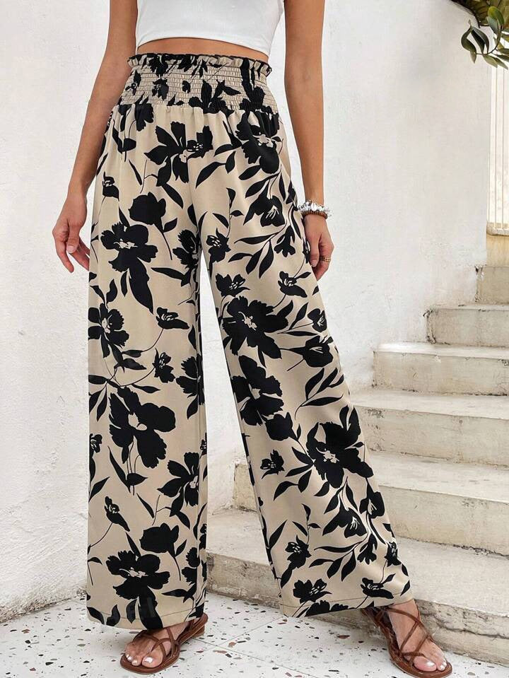 Floriana™ | Pantalones Anchos con Estampado Floral